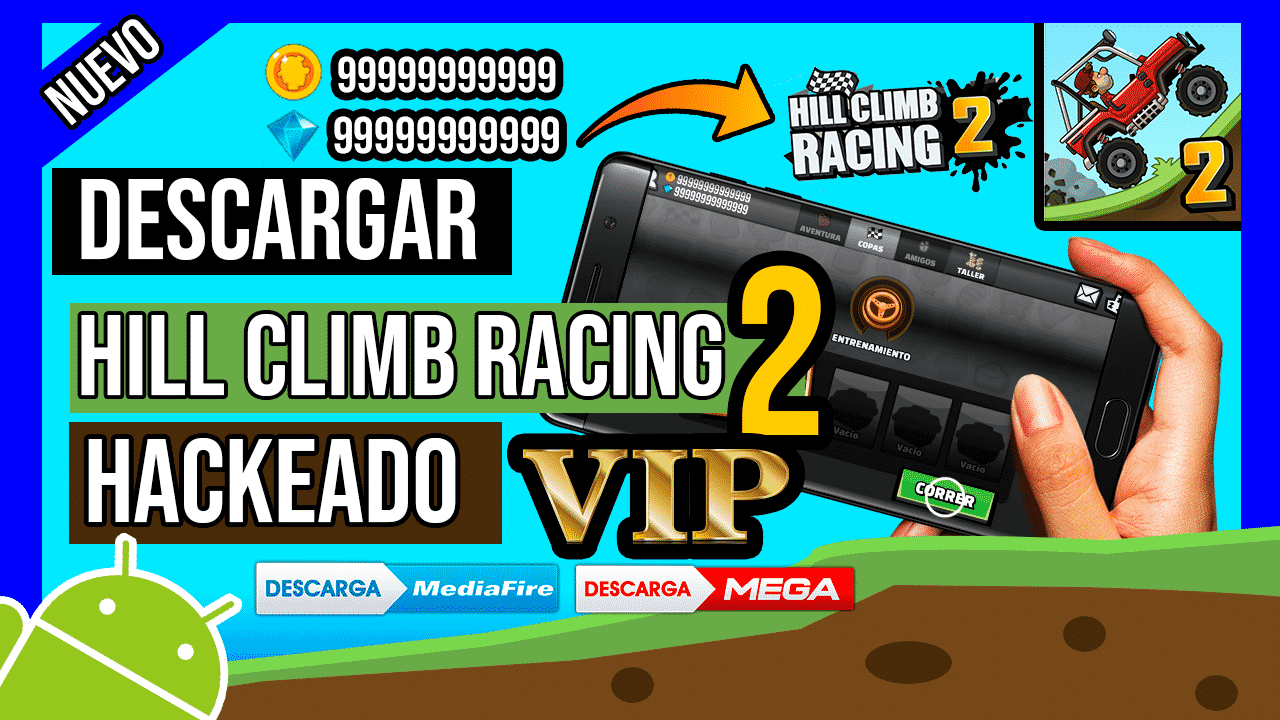 Descargar Hill Climb Racing 2 Hackeado Para Android, Gemas, Monedas y VIP Gratis